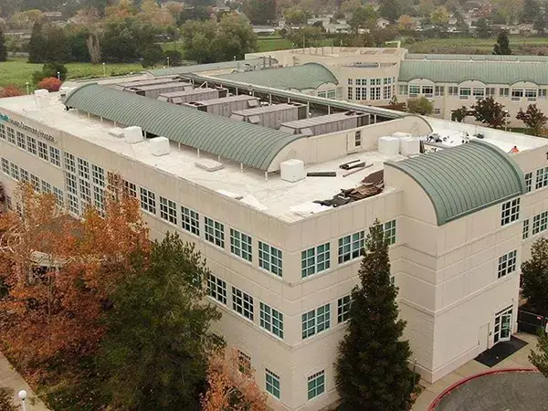 TPO roof installation on Novato Community Hospital